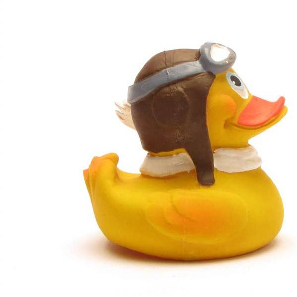 Duckshop - Vente Jouet pour le bain – bébé - Canard en caoutchouc Lanco Pilot - canard en caoutchouc1