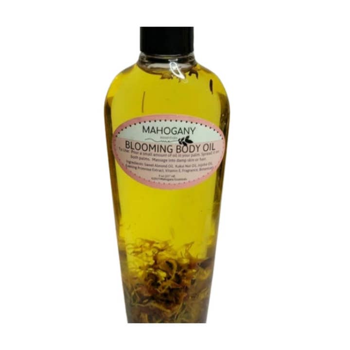 Huile pour le corps en fleurs pour la vente par Mahogany Essentials