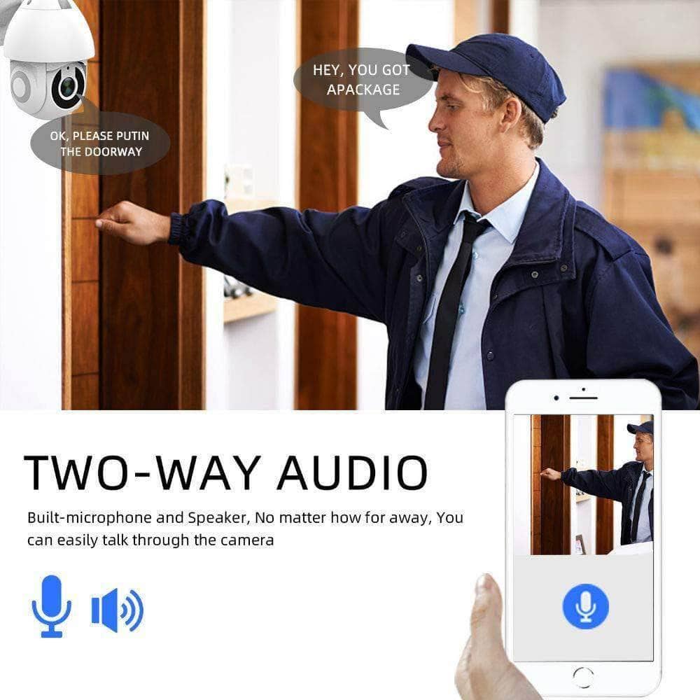 ENER-J – wholesale Outdoor/lawn light – Smart WiFi Dome IP Camera PTZ, 1080P (White)6