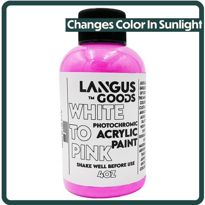 White to Pink Photochromic Fabric & Airbrush Paint for wholesale by Langus Goods