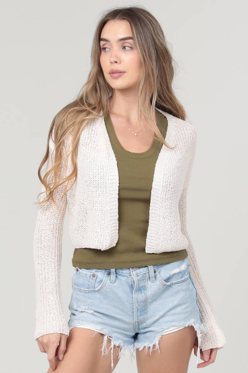 ANGIE - Wholesale Cardigan - Women's - XHT53-ASIS LIGHT WEIGHT FLARE SLEEVE CARDIGAN8