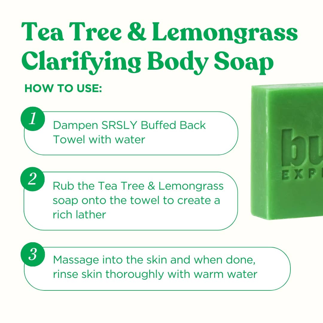 Buff Experts - 🇨🇦 - Wholesale Bar Soap - Tea Tree & Lemongrass Clarifying Body Soap- Treats Body Acne4