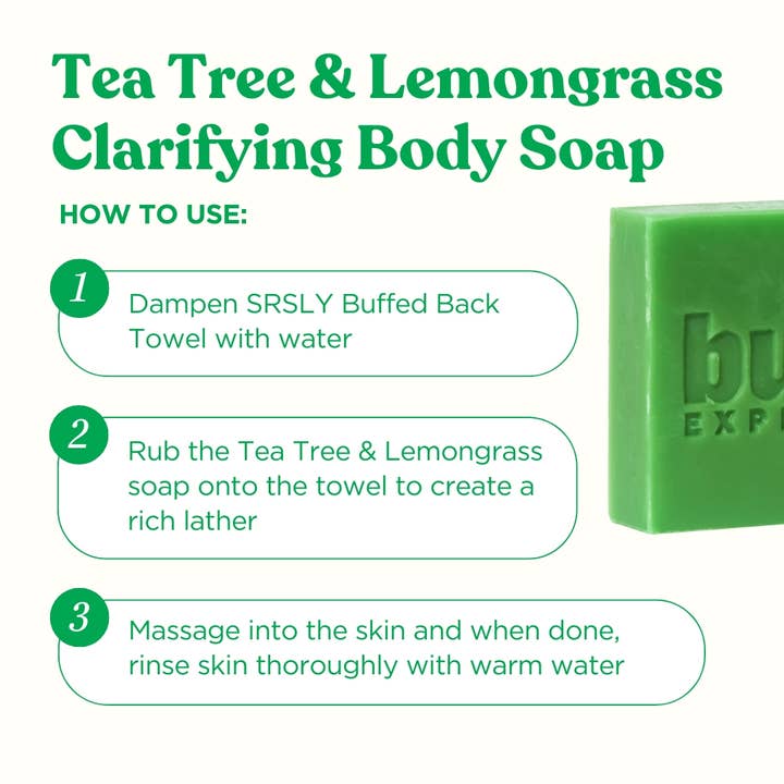 Buff Experts - 🇨🇦 - Wholesale Bar Soap - Tea Tree & Lemongrass Clarifying Body Soap- Treats Body Acne4