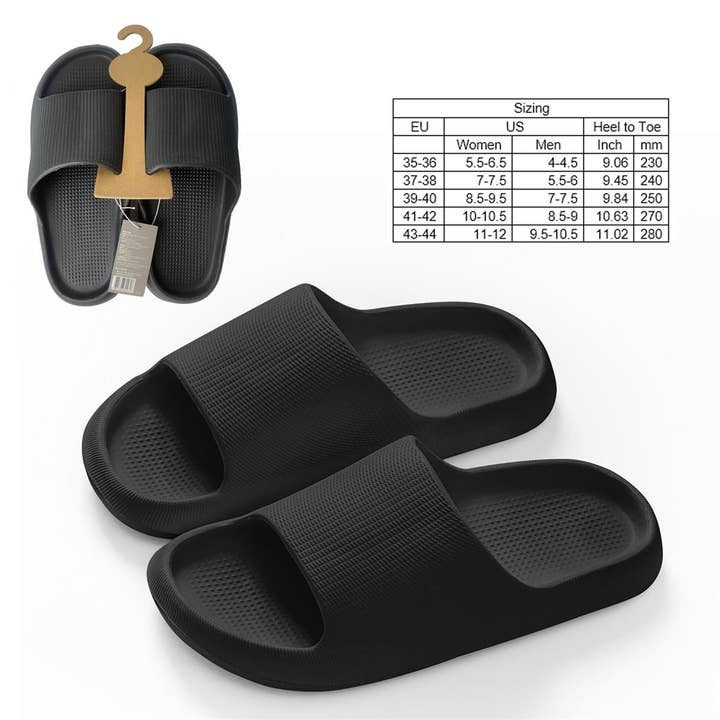 Bodico - Wholesale Sandals - Unisex - Bodico Adult Basic Plush Slides, 5 Sizes, 5 Colors