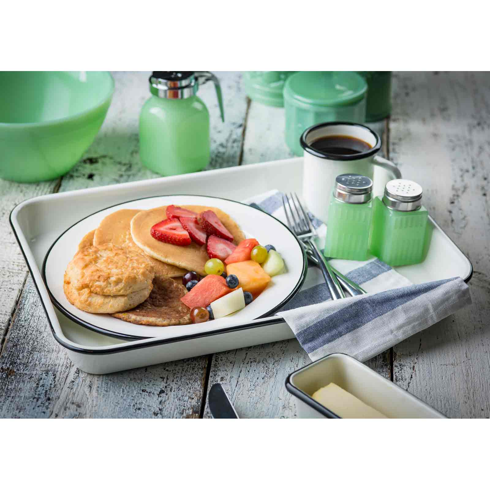 TableCraft Products Company - Wholesale Salt & Pepper Shaker Set - Jadeite Glass Collection 2 oz Salt & Pepper Shaker4