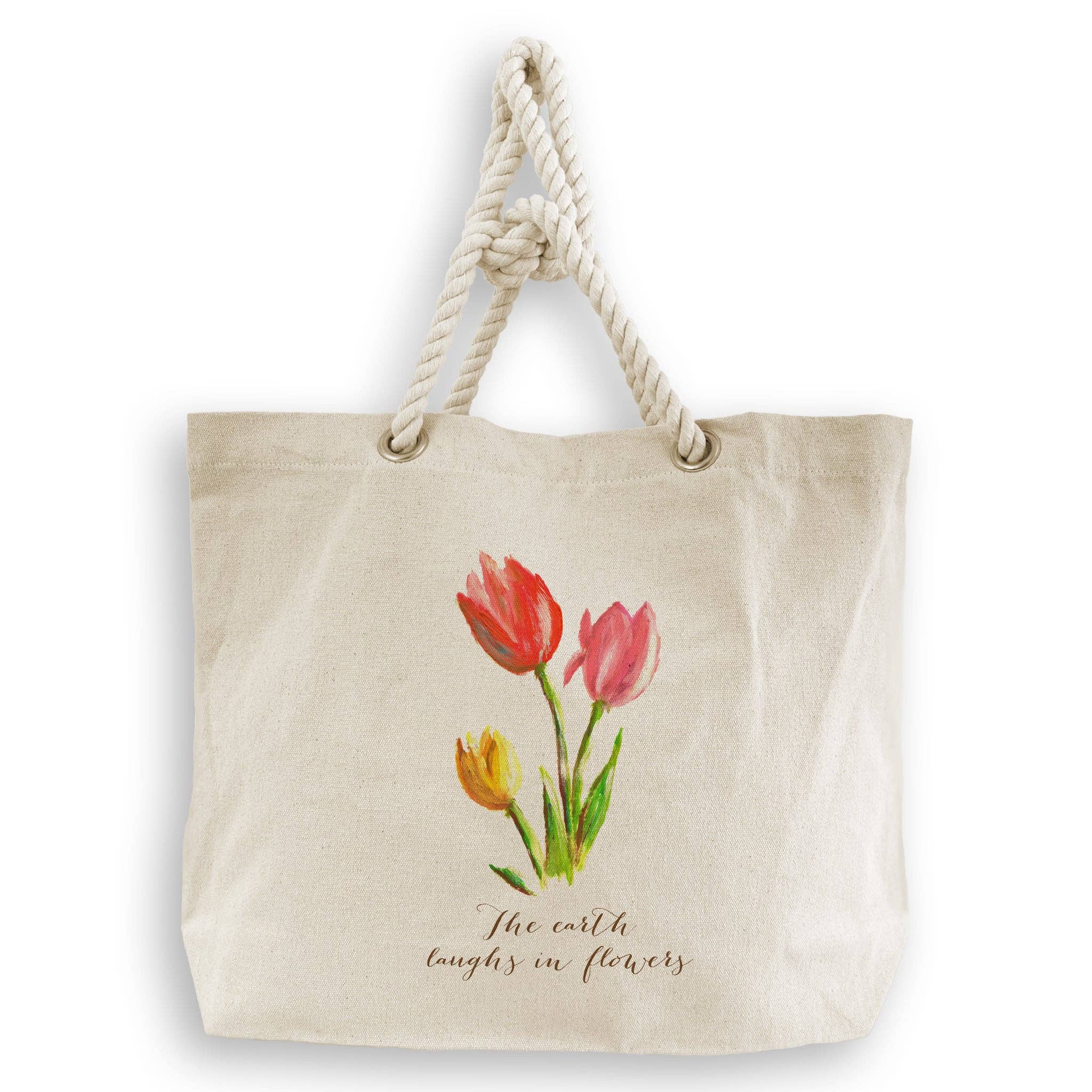 French Graffiti – wholesale Tea towel – Three Tulips with Quote6