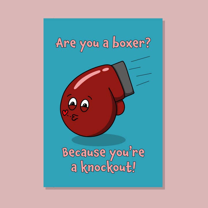 Tarjeta A6 del Día de San Valentín de Knockout para venta al por mayor de BeckiLamby