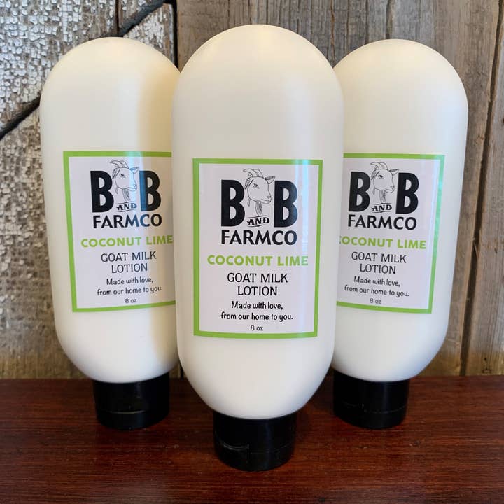 Coconut Lime Goat Milk Lotion - 8 oz for wholesale by B and B Farmco