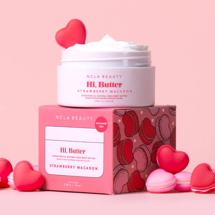 Hej, Butter Body Butter - Jordgubbsmakron Upptäcksstorlek för wholesale av NCLA Beauty