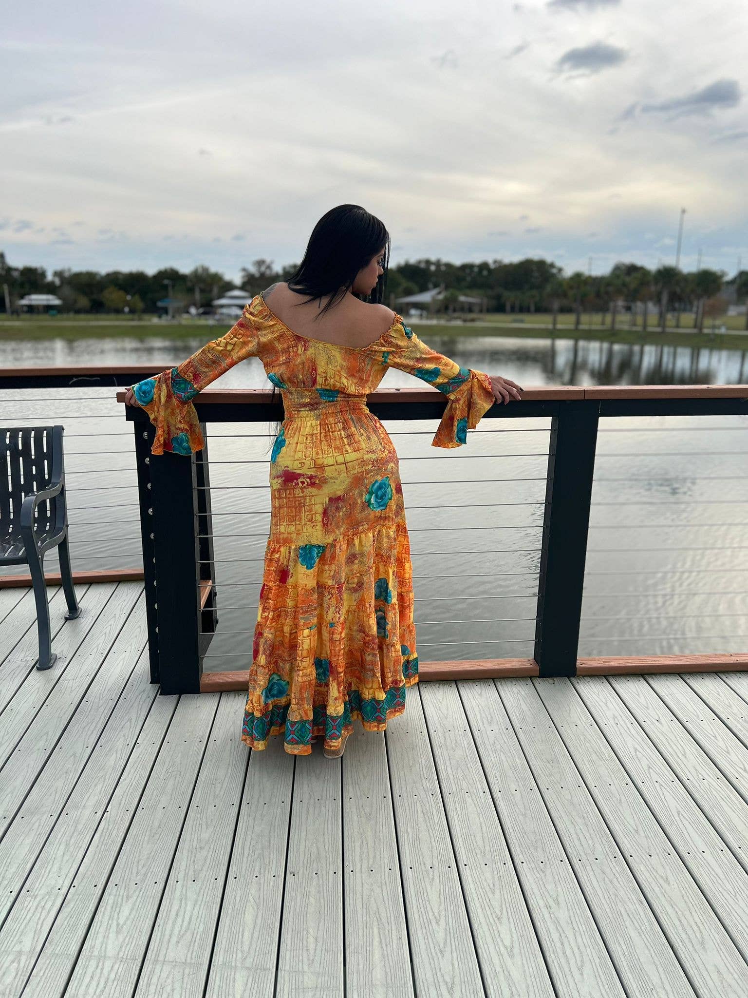 Foutaz LLC - Wholesale Dress - Women's - Long Sleeve boho Dess, maxi dress case of mixed colors3