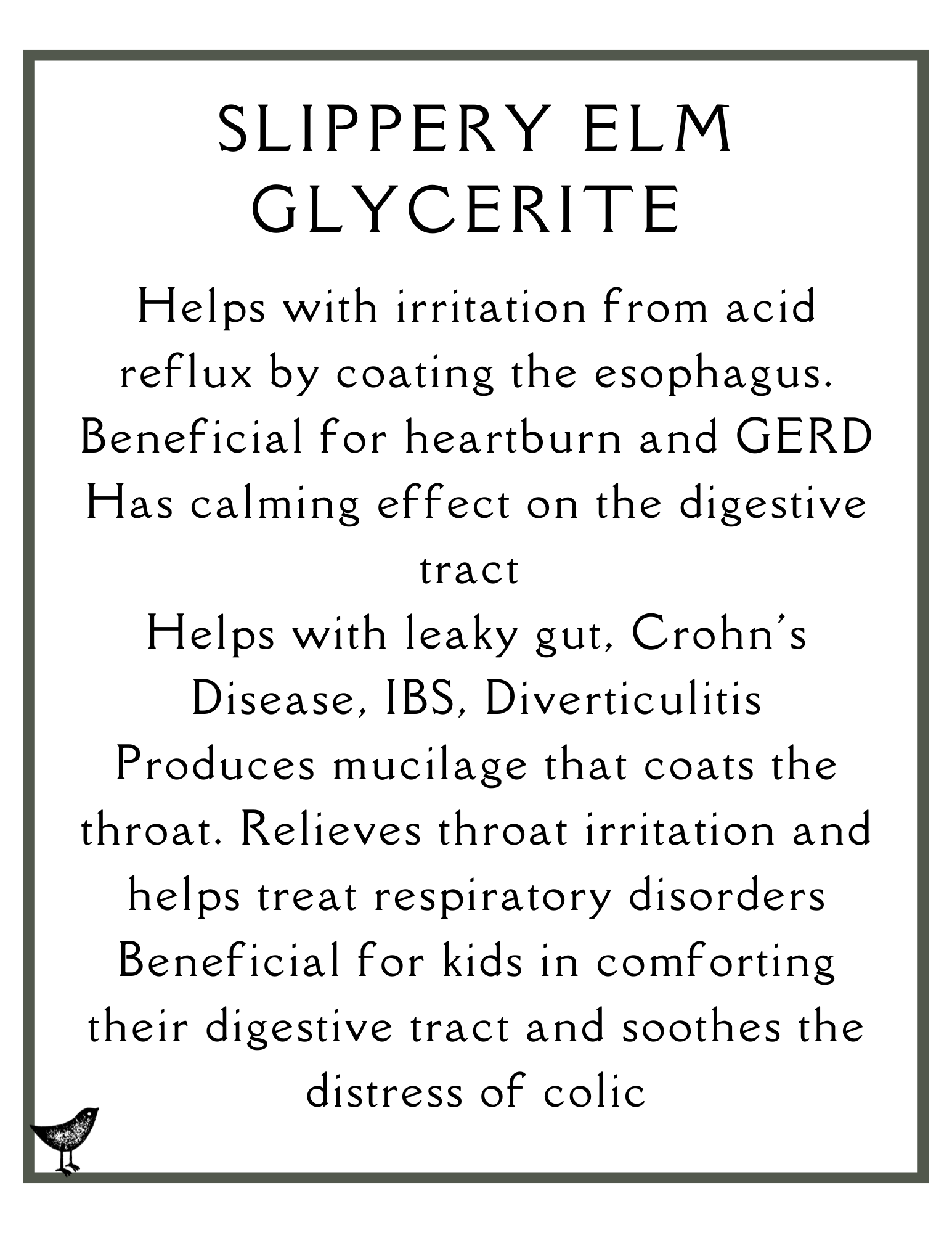 Healing House Herbs - Wholesale Oral Supplement/Vitamin - Slippery Elm Glycerite1