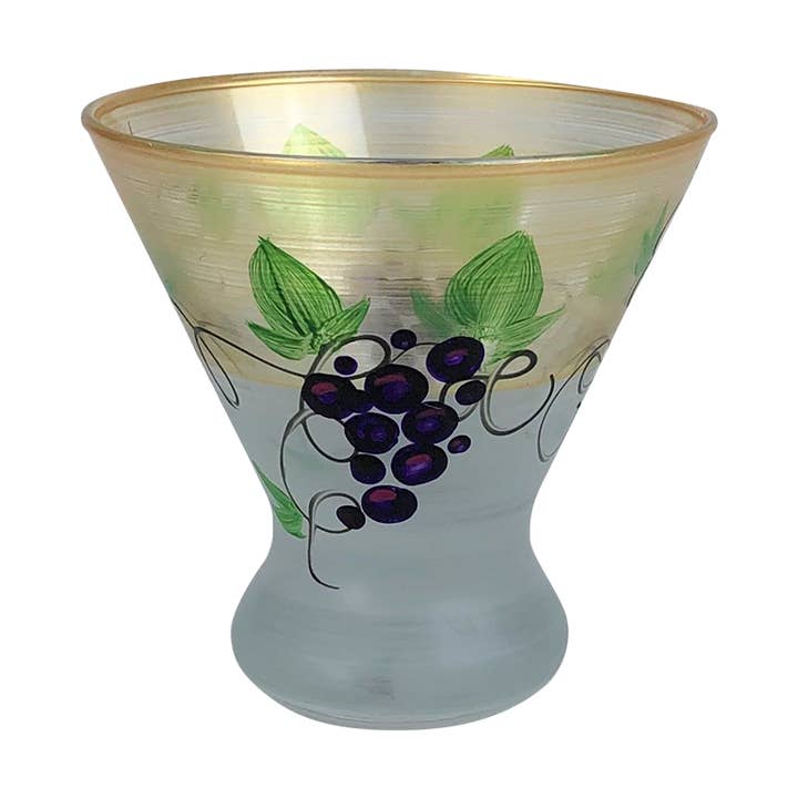 Napa Grapes 'n Vines Cosmopolitan Glasses for wholesale by Golden Hill Studio