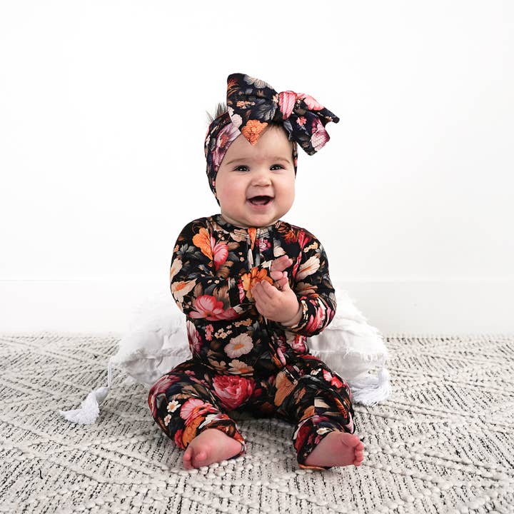 Gigi and Max - Wholesale Jumpsuit - Baby - Lola Ruffle Zip Bamboo Baby Clothing Outfit Floral