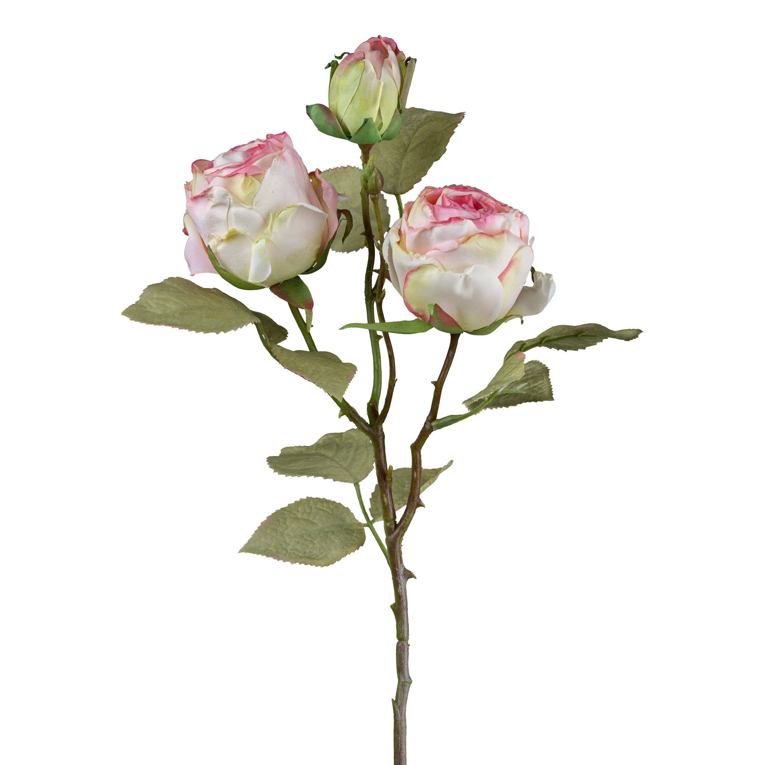 GASPER GmbH - Wholesale Artificial Flowers - Vintage rose X3, 53cm, pink0