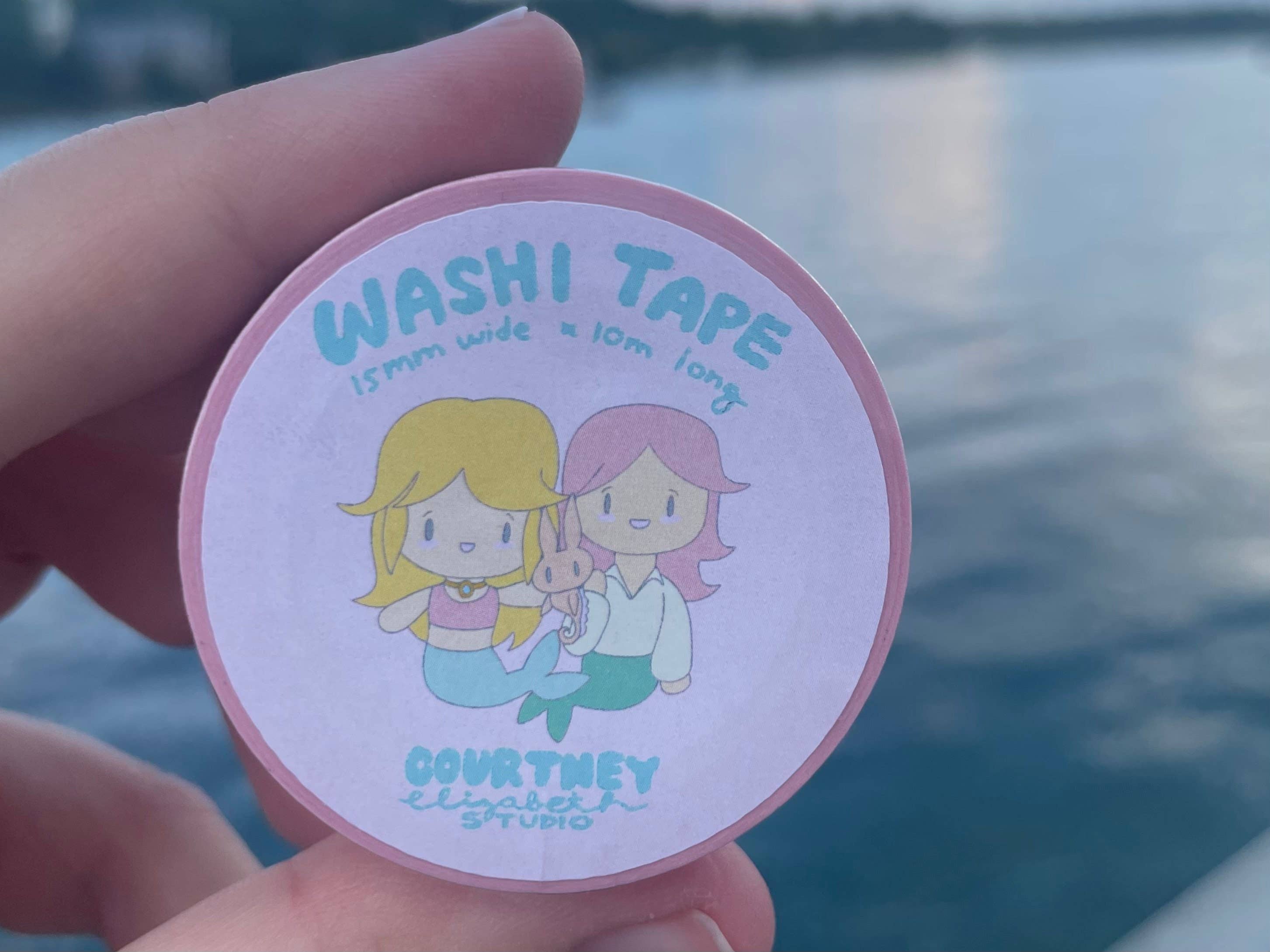 Courtney Elizabeth Studio - Wholesale Washi Tape - Chibi Mermaid Friends Washi Tape - Mermaid Mode2