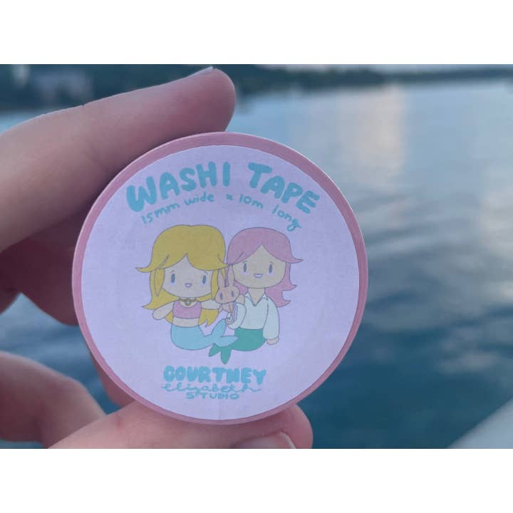 Courtney Elizabeth Studio - Wholesale Washi Tape - Chibi Mermaid Friends Washi Tape - Mermaid Mode2
