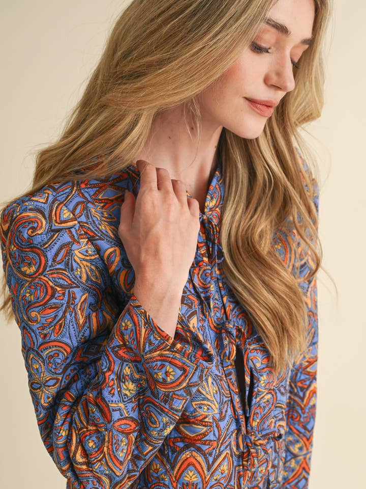 &MERCI - Wholesale Jacket - Women's - EXCLUSIVE PRINT QUILTED PAISLEY PRINT JACKET MJK363422