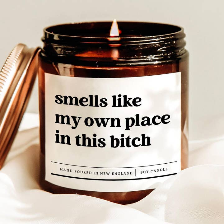 Bougie de soja amusante, cadeau sarcastique, pot ambré, humour adulte pour la vente par Scently Moments