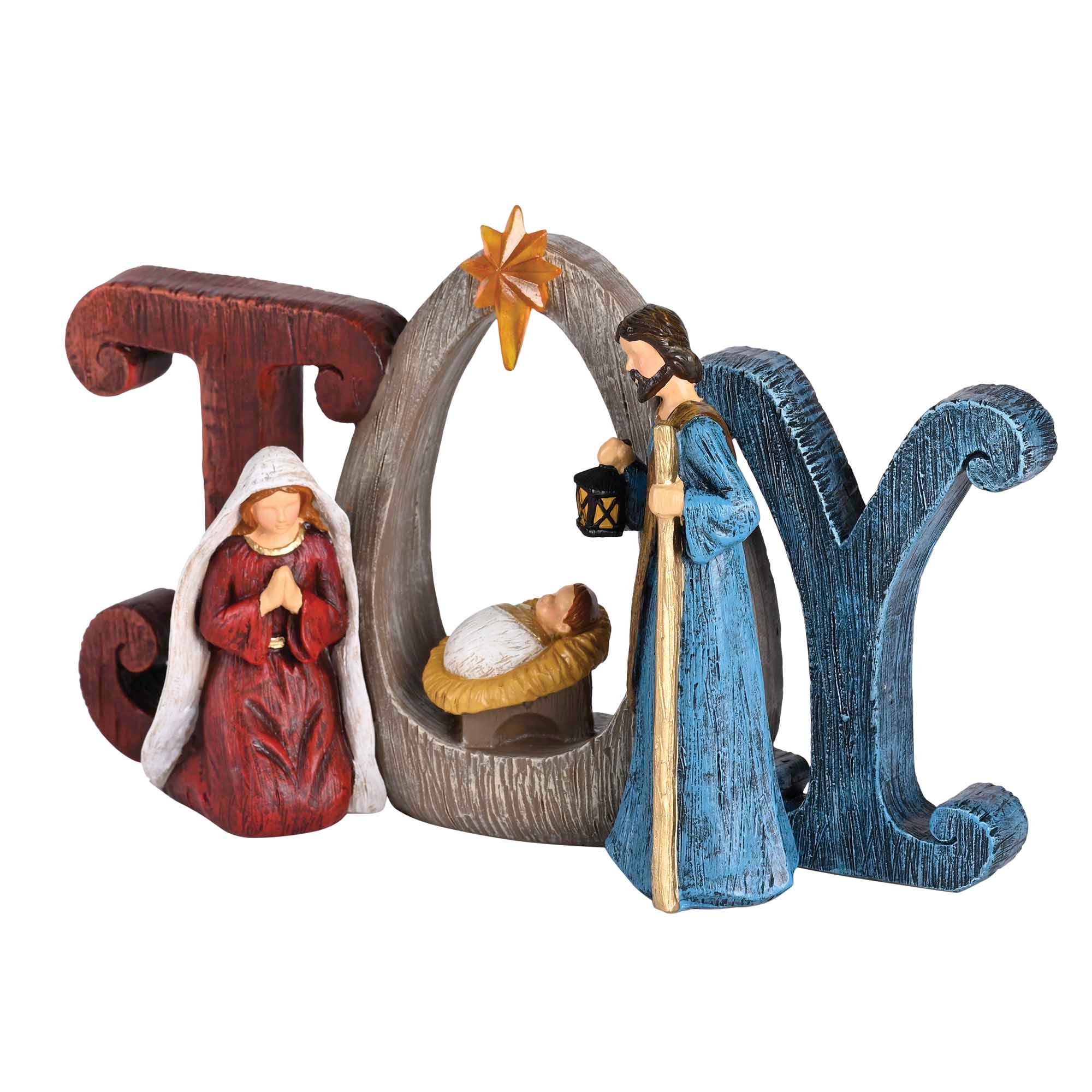 Magnolia - Wholesale Nativity Scene Decor - Nativity 1 Piece 4.75H Joy Holy Family1