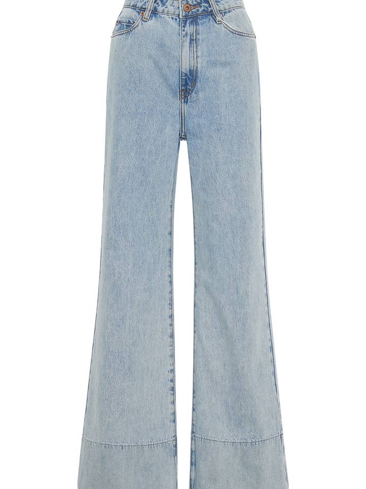 Flare Jean In Eisblau für den Großhandel von Bohemian Traders