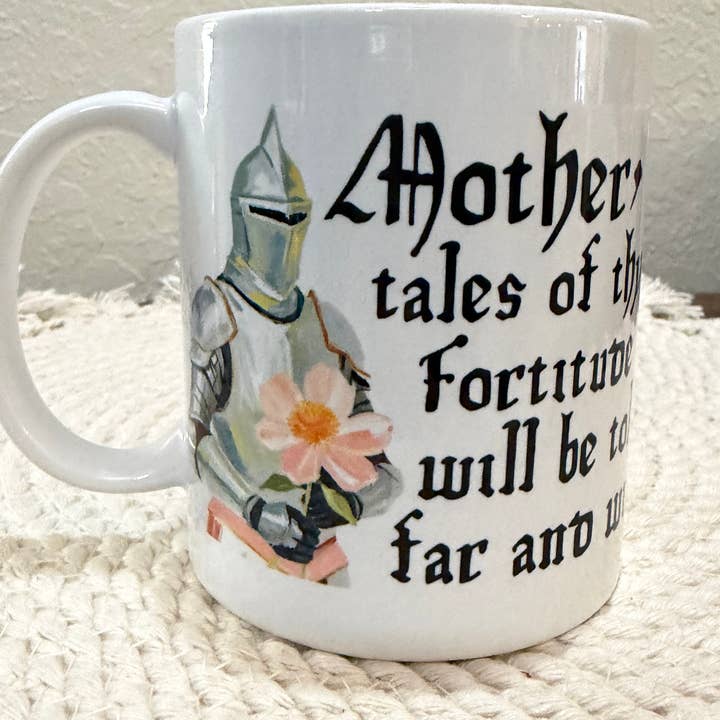 Medieval Knight Funny Mother’s Day Coffee Mug for Mom for wholesale by Cryptic Paper Co.
