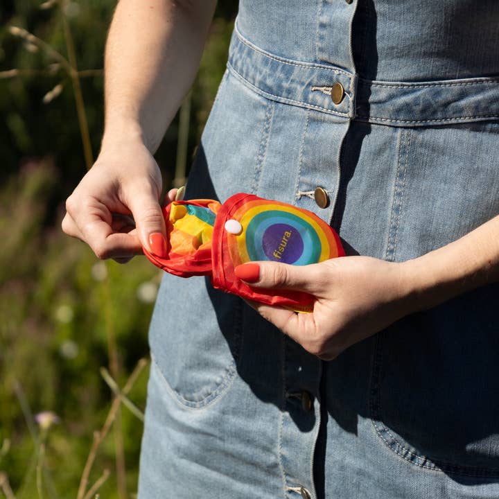 Fisura - Wholesale Party/Paper Folding Fan - Rainbow folding fan2