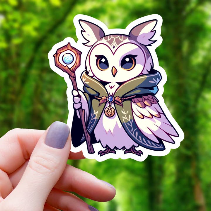 Mimic Gaming Co - Wholesale Sticker - Owl Druid TTRPG Class Inspired Sticker - 3"