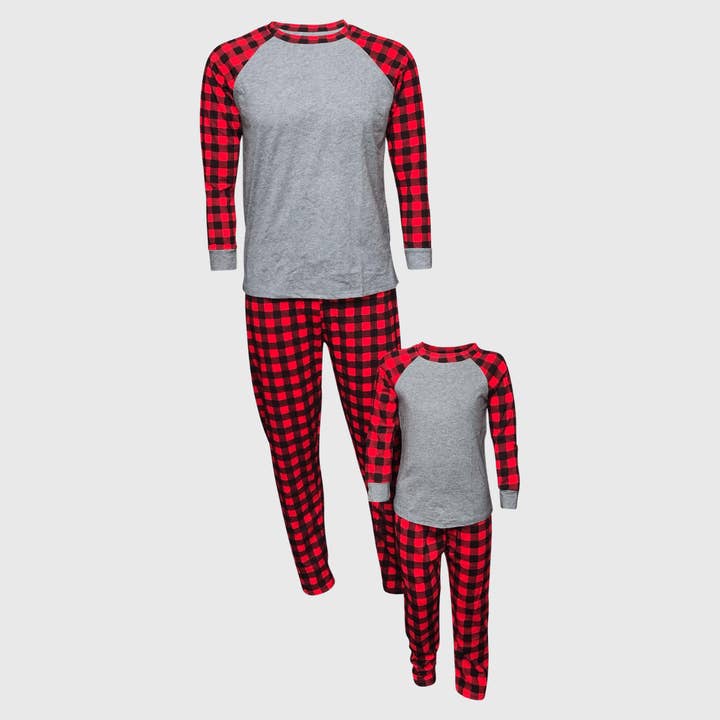 ILTEX Apparel - Wholesale Top & Pant Set (NOT Loungewear) - Women's - Christmas Buffalo Plaid Family Pajamas Set6