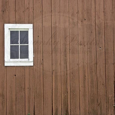 LARGE 8ft x 6ft Vinyl Backdrop Barn Wall with Window for wholesale by Swanky Prints