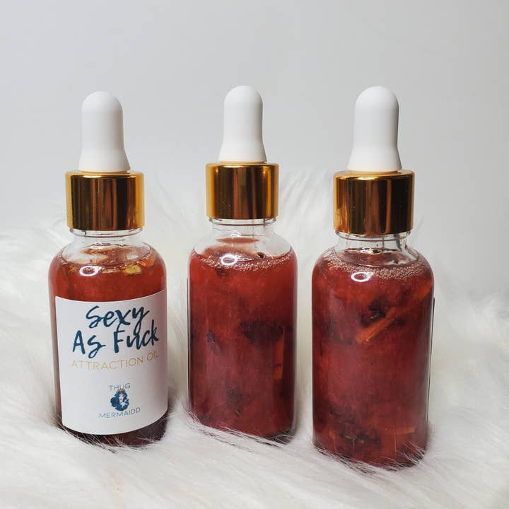 THUG MERMAIDD - Wholesale Bath/Body Oil - SEXY AS FUCK Attraction Oil - Manifestation Oil, Spell Oil, Ritual Oil, Love Oil, Specific Person Oil, Love Spell, Lust Oil, Passion Oil