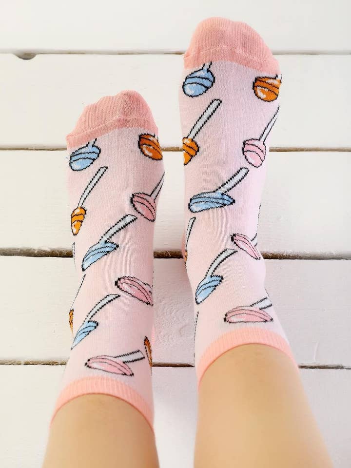 Women Lollipop Socks Pink / Sugar Socks / Lollipop Lady for wholesale by Socksbros LTD