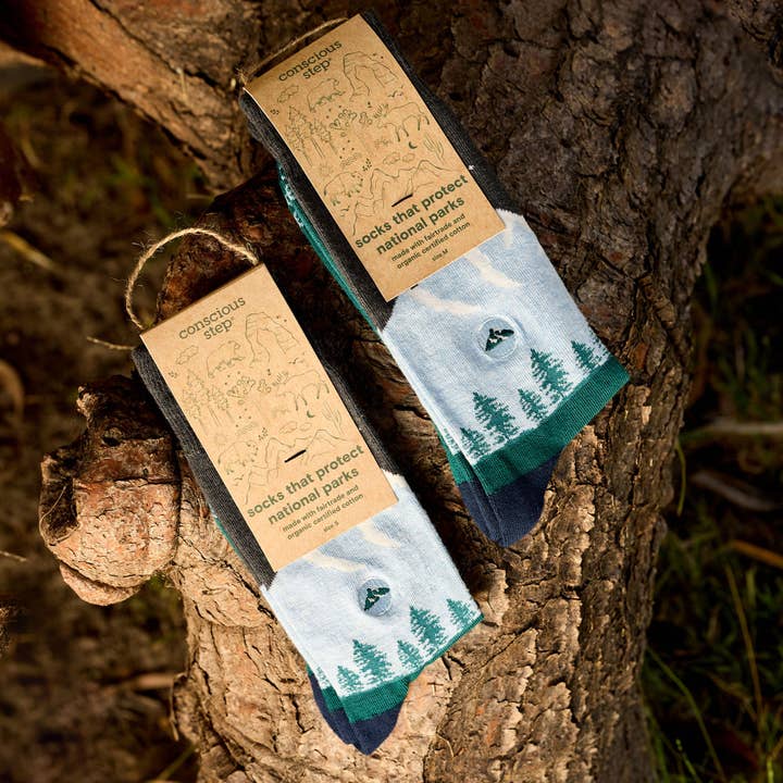 Conscious Step - Wholesale Socks - Unisex - Socks that Protect National Parks (Blue Mountain)