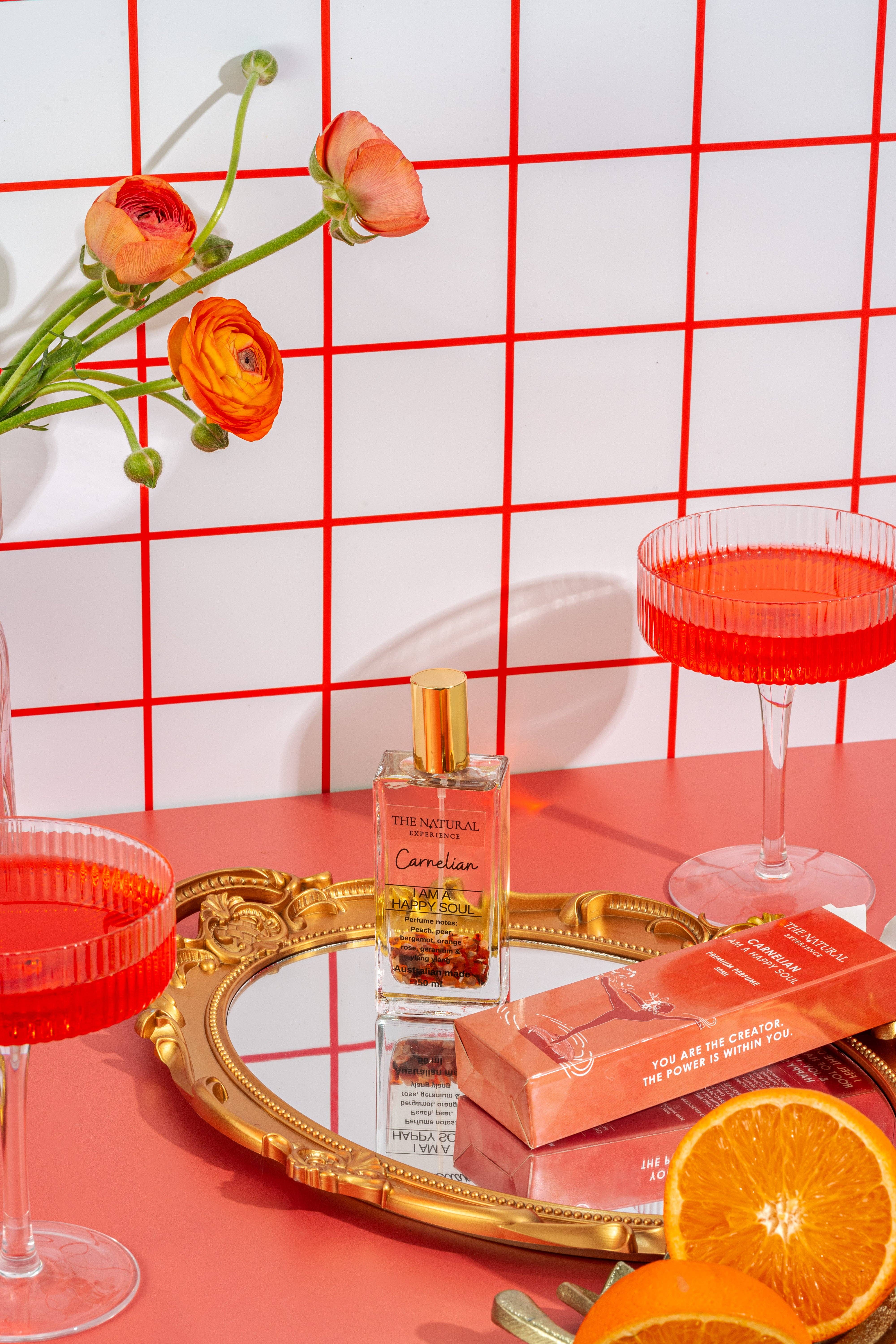 THE NATURAL EXPERIENCE - Wholesale Perfume/eau de toilette - Carnelian – I am a Happy Soul – Perfume for Happiness and Self-Esteem.1