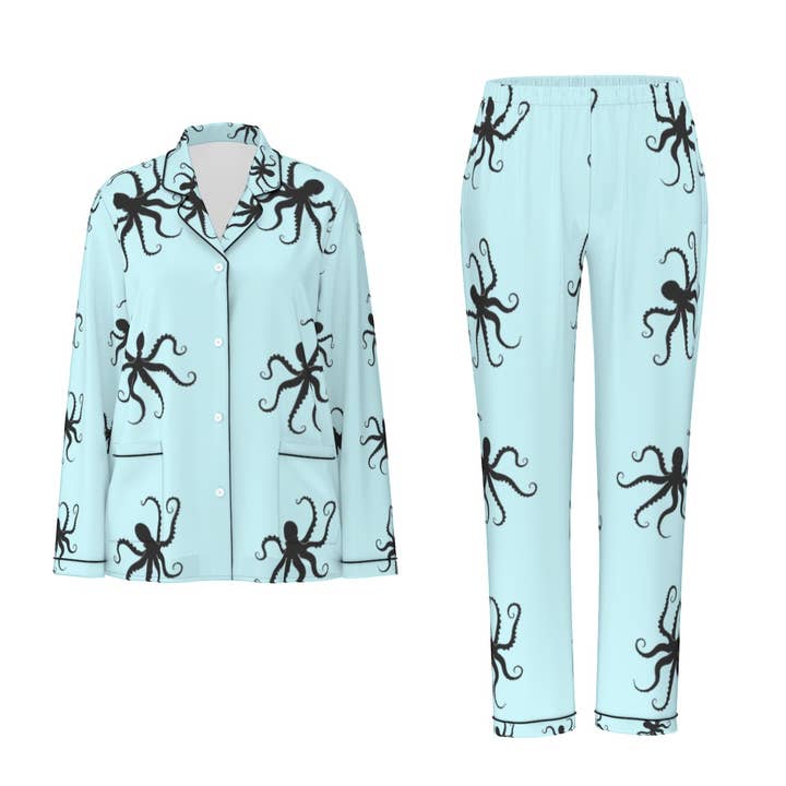 Affirmation « I Radiate Goddess Energy » à imprimé Blue Octopus pour la vente par Positive Pj’s