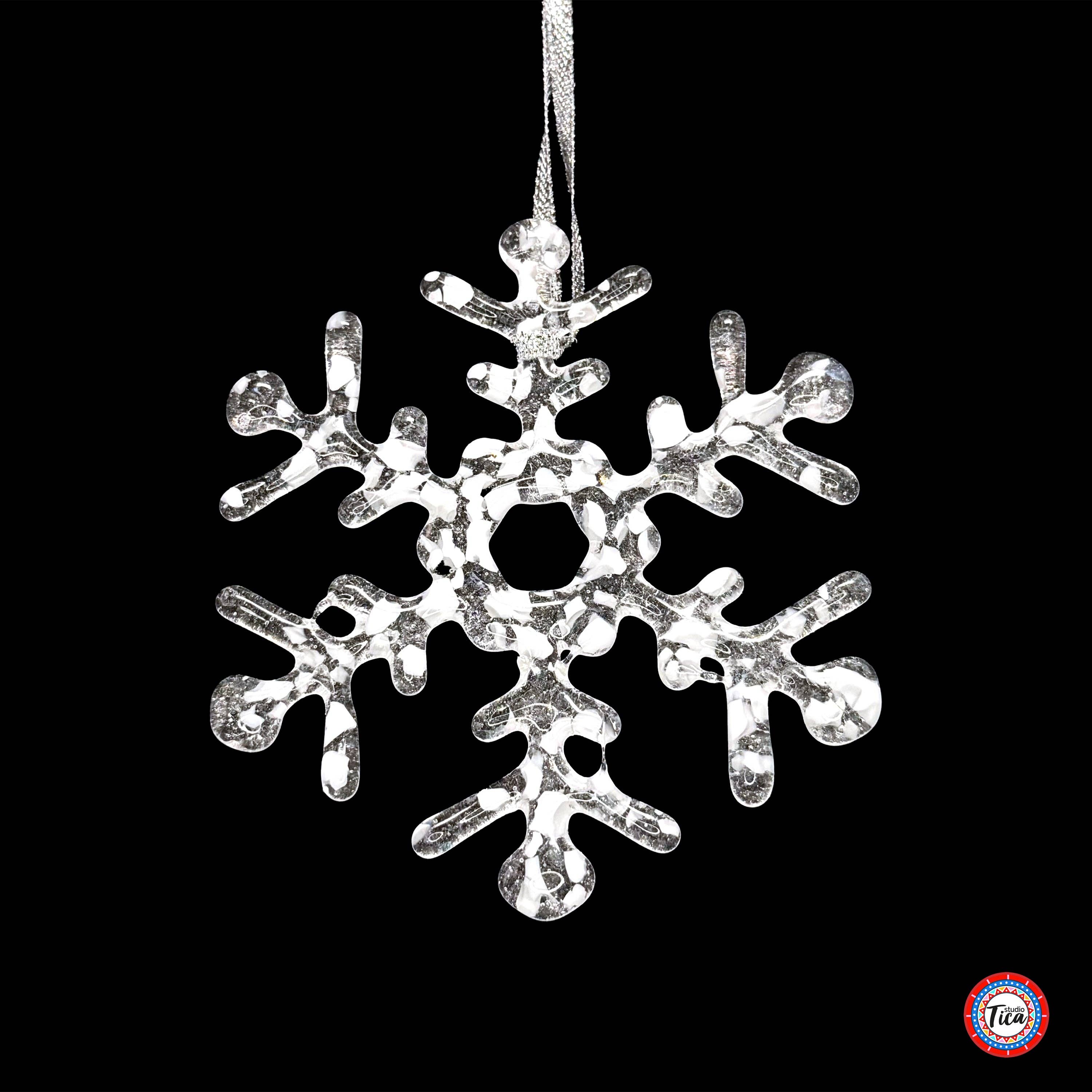 studioTica - Wholesale Ornament - Handmade Glass Snowflake - The Blizzard4