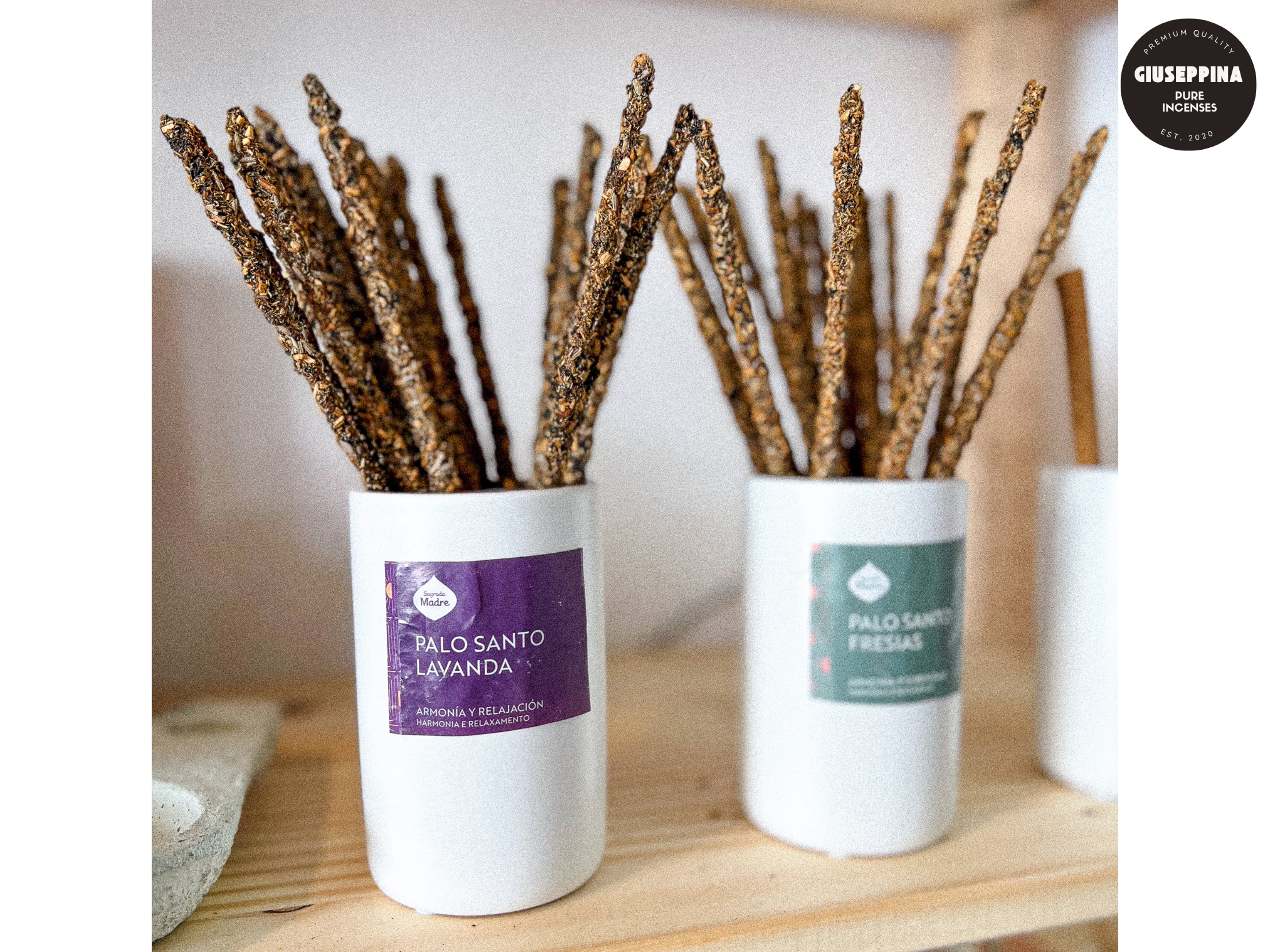 Giuseppina Shop - Vente Encens - Lot de 20 encens lavande – bâtons épais naturels faits main2