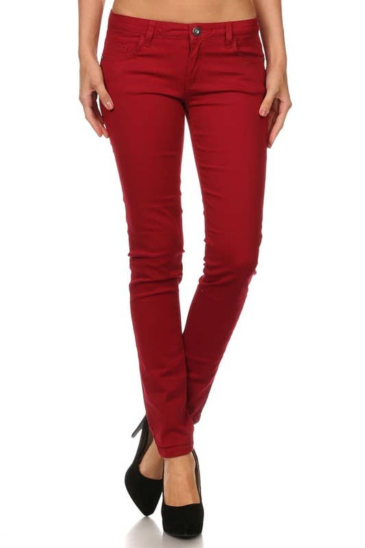 Bagel - Wholesale Jeans - Women's - Solid Mid Rise Skinny jeans Pants1