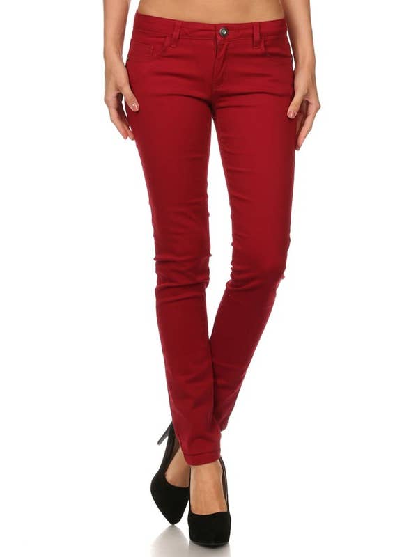 Bagel - Vente Jean – femme - Pantalon skinny taille mi-haute uni1