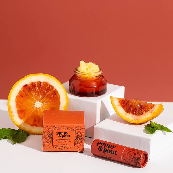 Poppy & Pout - Wholesale Lip Balm Set - Lip Care Duo, Blood Orange Mint5