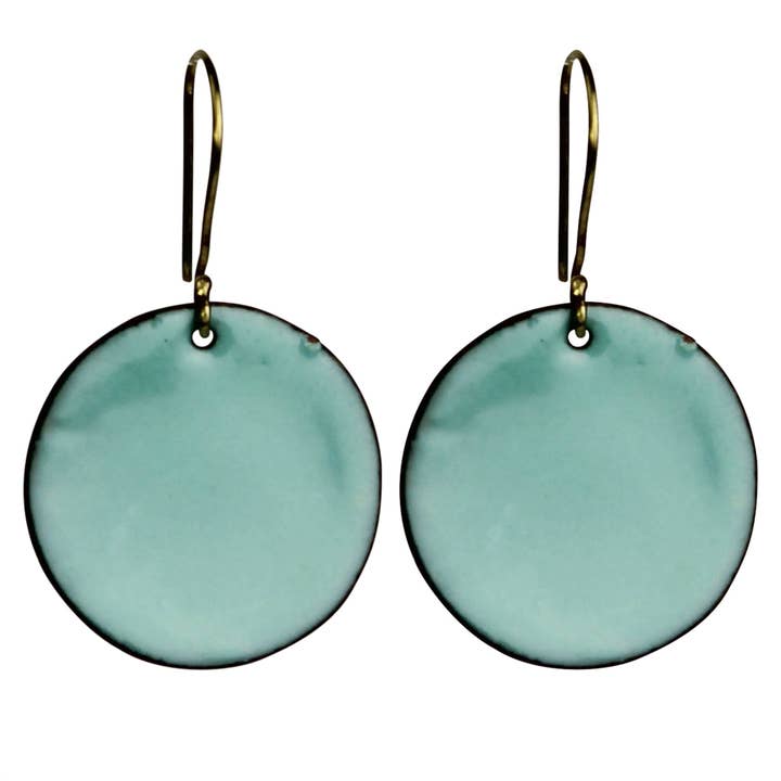 Earring - Round, Aqua for wholesale by HomArt