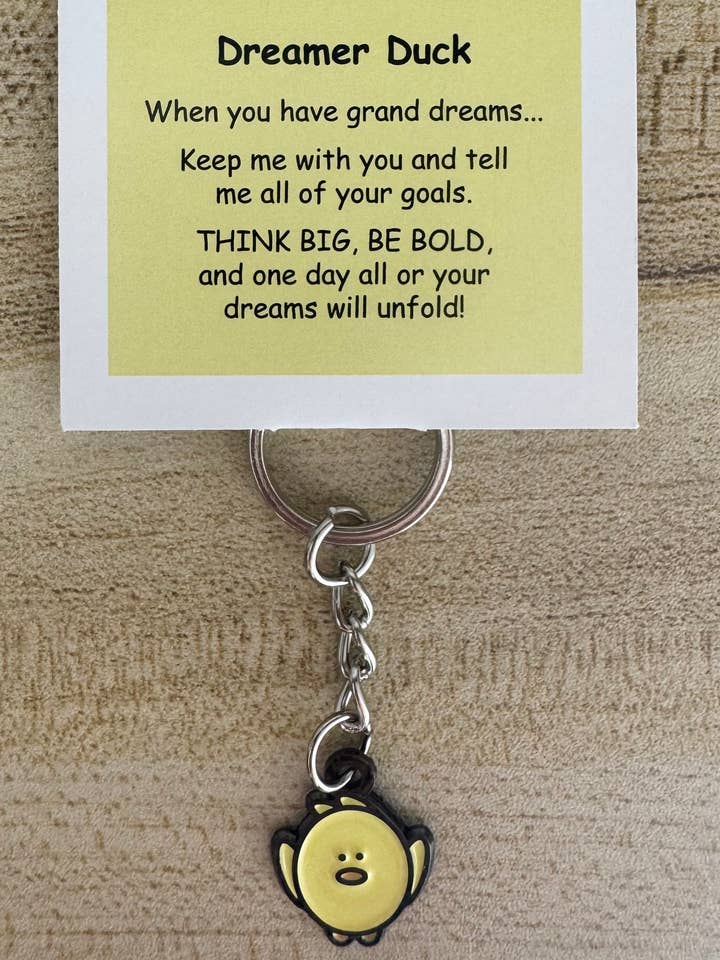 Dreamer Duck Keychain for wholesale by Little Joys