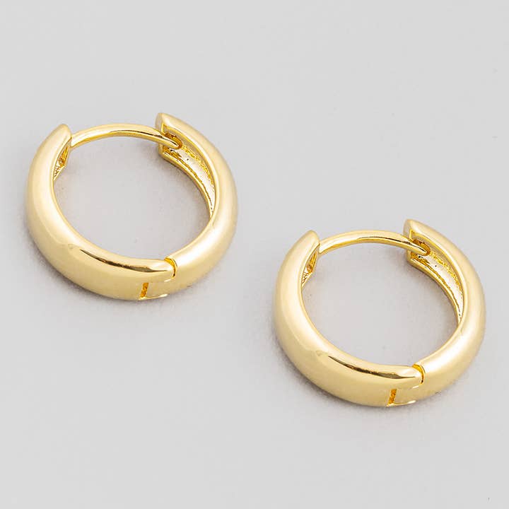 Gold Dipped Mini Hoop Huggie Earrings for wholesale by The Looks by Fame Accessories