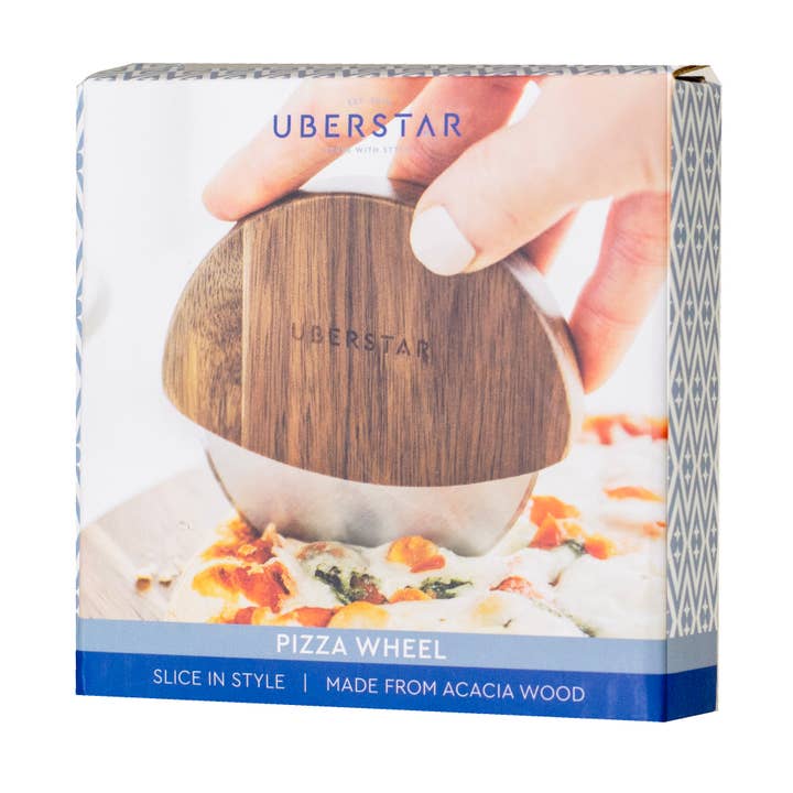 UBERSTAR - Wholesale Pizza Wheel - Acacia Pizza Wheel Cutter - Natural4
