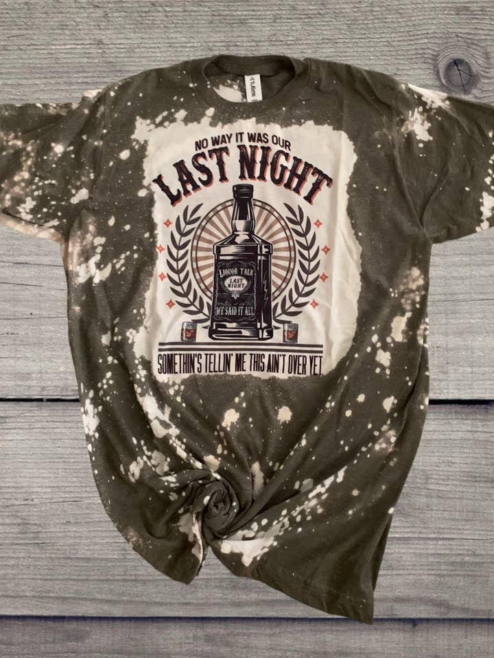 Last Night - Blekt Tee för wholesale av 478 Designs