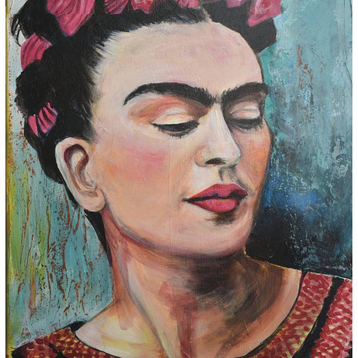 "FRIDA" Canvas Print for wholesale by Honey Hilliard Art