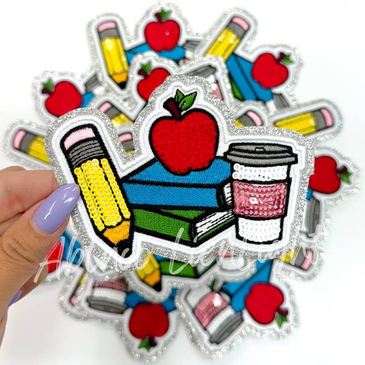 ABLNco - Wholesale Patch - teacher apple pencil back to school patch iron on