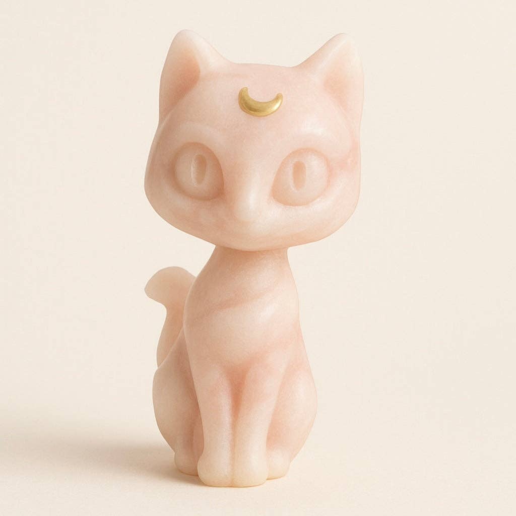Light Breeze Candle Co. - Vente Figurine décorative - Figurines de chat en pierres précieuses artisanales Pierres spirituelles pour la décoration intérieure2