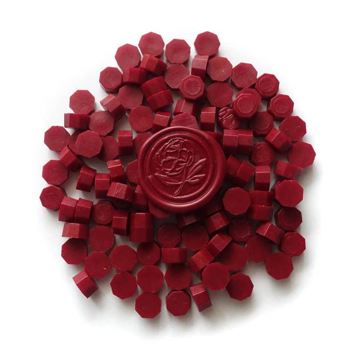 Deep Crimson Red 100pcs sealing wax beads and other Purchase Wholesale candle transfer paper. Free Returns & Net 60 Terms on Faire trending on Faire.