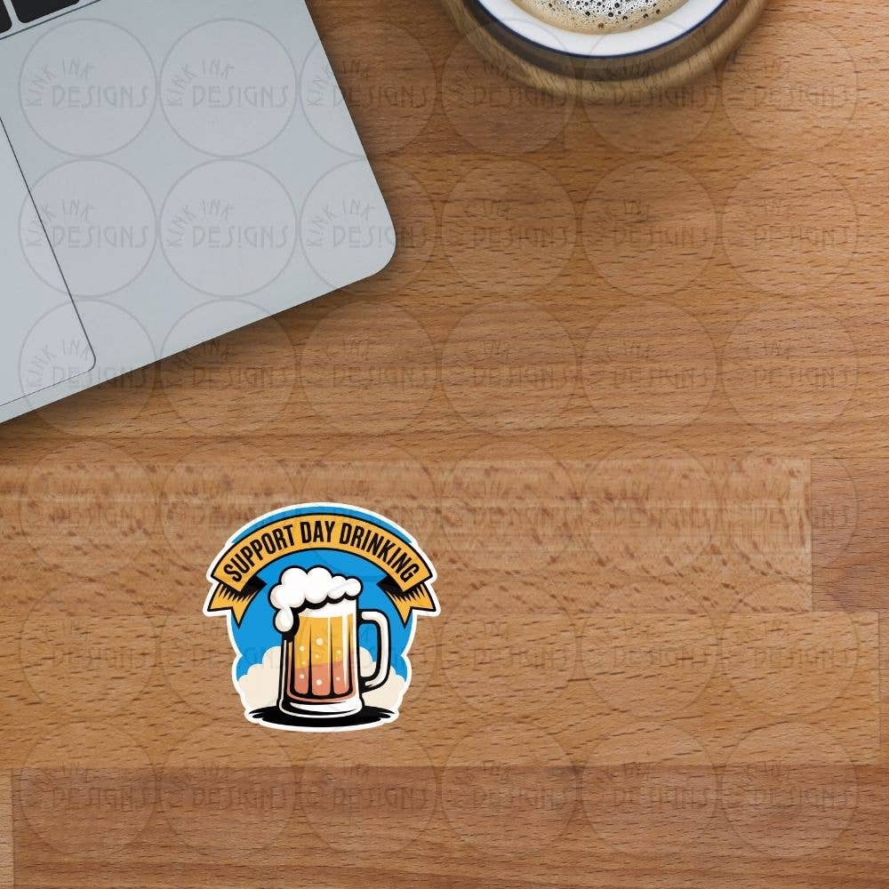 kink Ink Designs - Wholesale Sticker - Support beer drinking blue Sticker/Magnet1