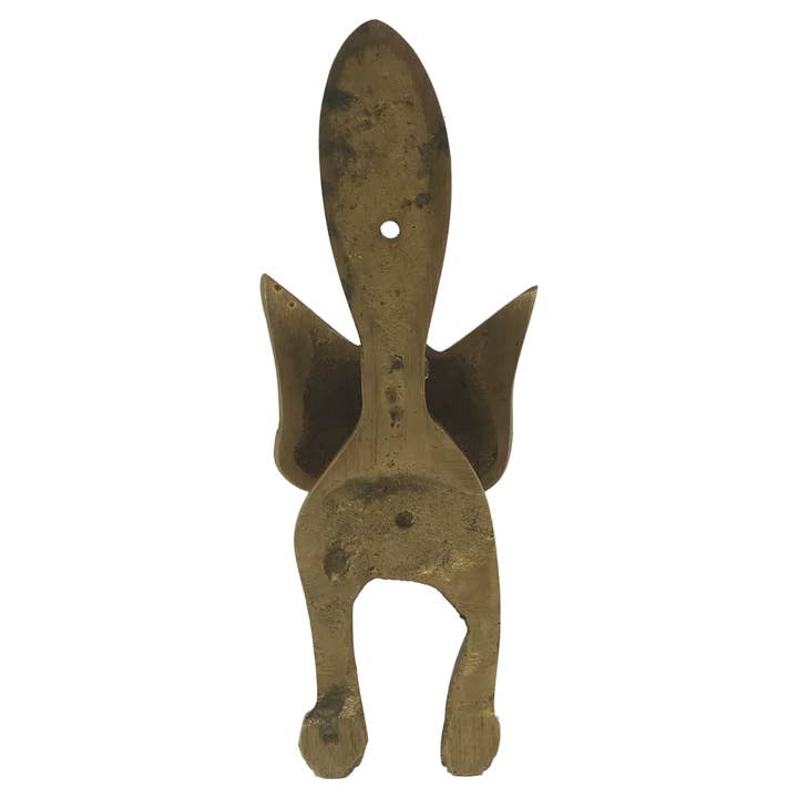 Madison Bay Co. - Historical Home Decor Reproductions - Wholesale Knob/Pull - 6-1/4" Antiqued Brass Fox Door Knocker